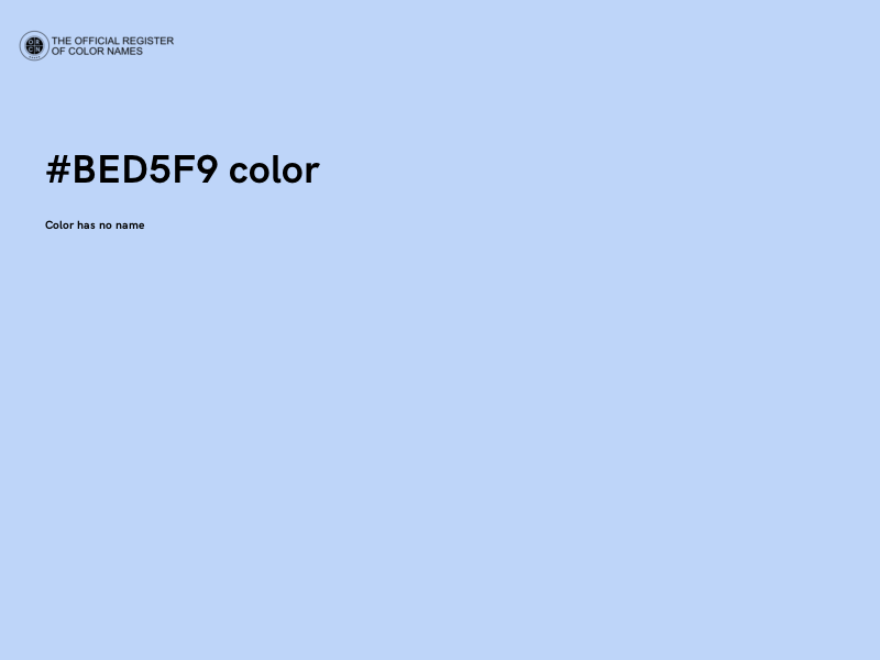 #BED5F9 color image