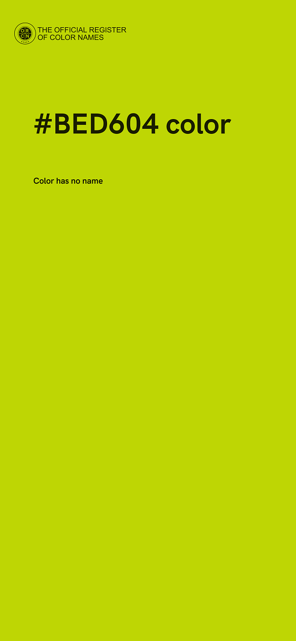 #BED604 color image