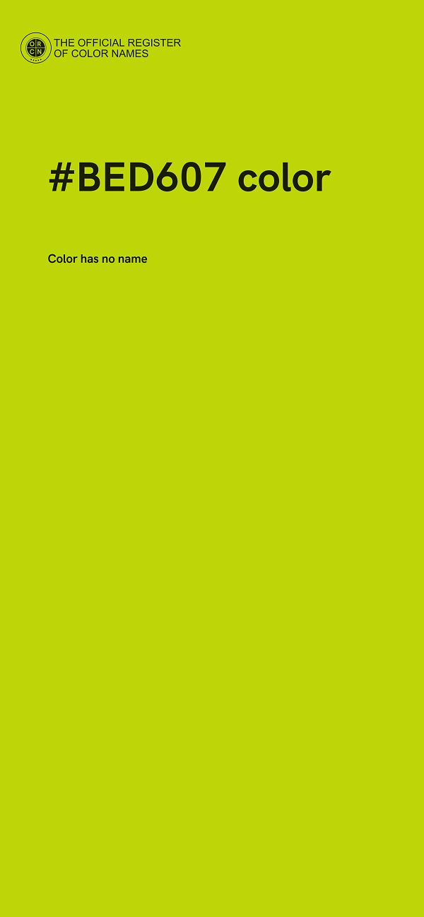 #BED607 color image