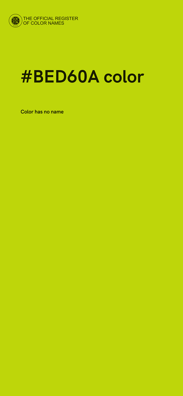 #BED60A color image