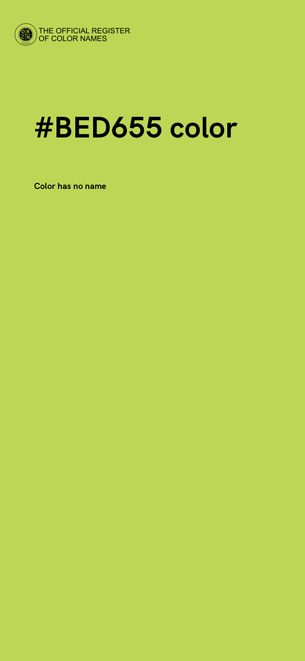 #BED655 color image