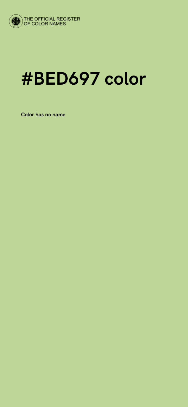 #BED697 color image