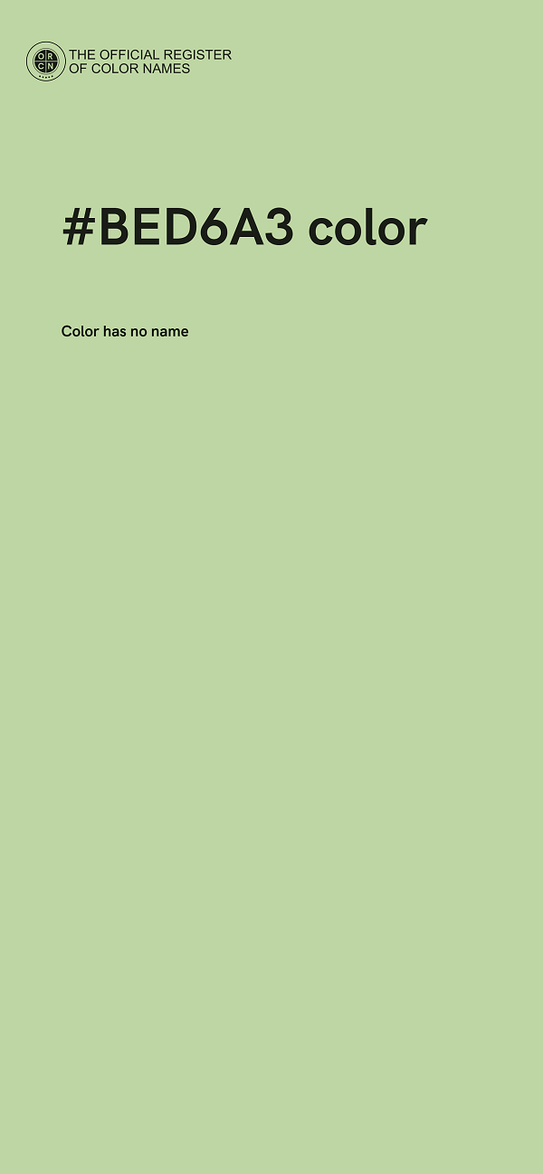 #BED6A3 color image