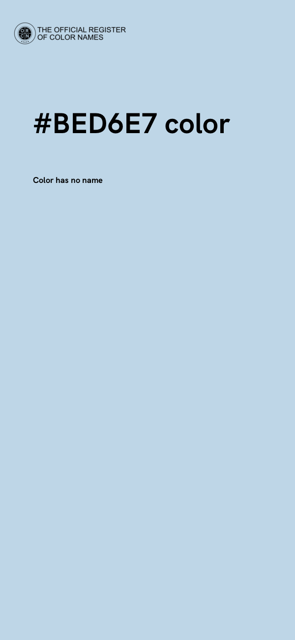 #BED6E7 color image
