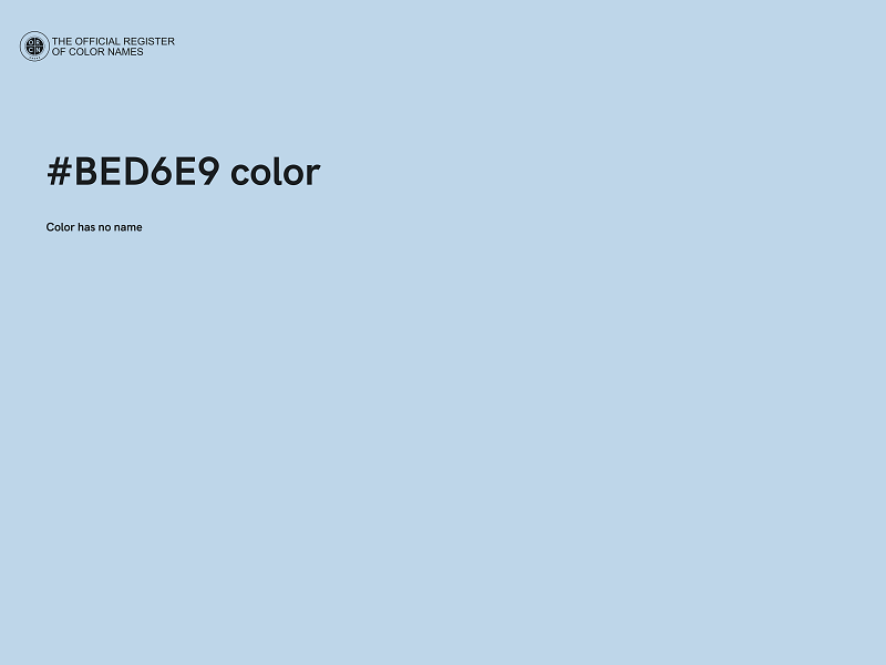 #BED6E9 color image