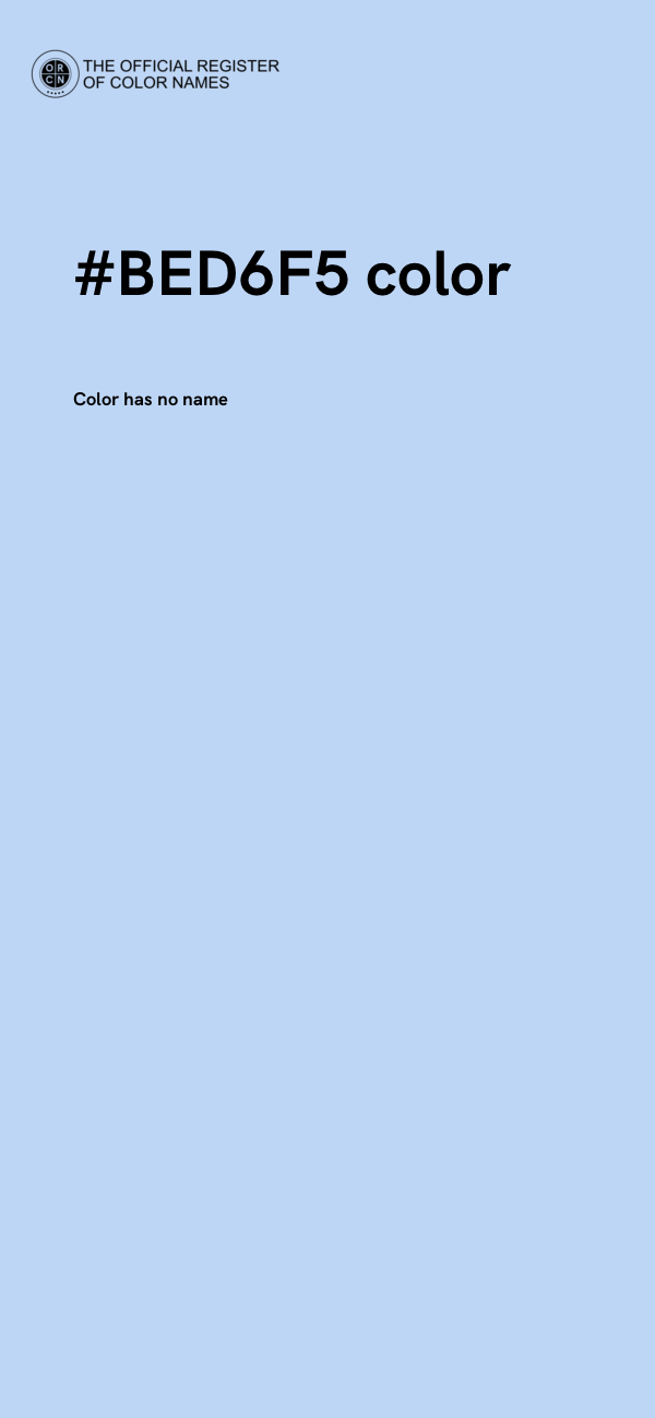 #BED6F5 color image