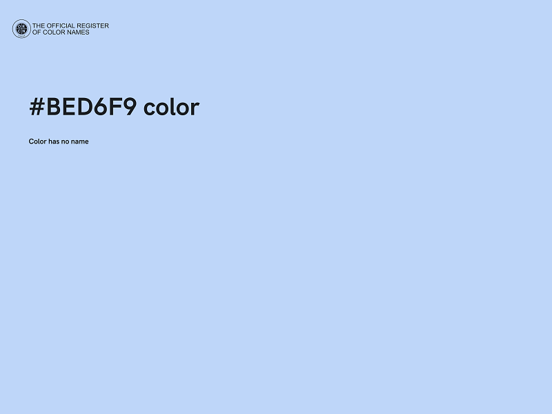 #BED6F9 color image