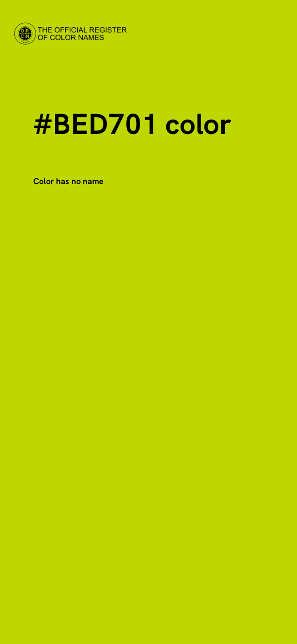 #BED701 color image