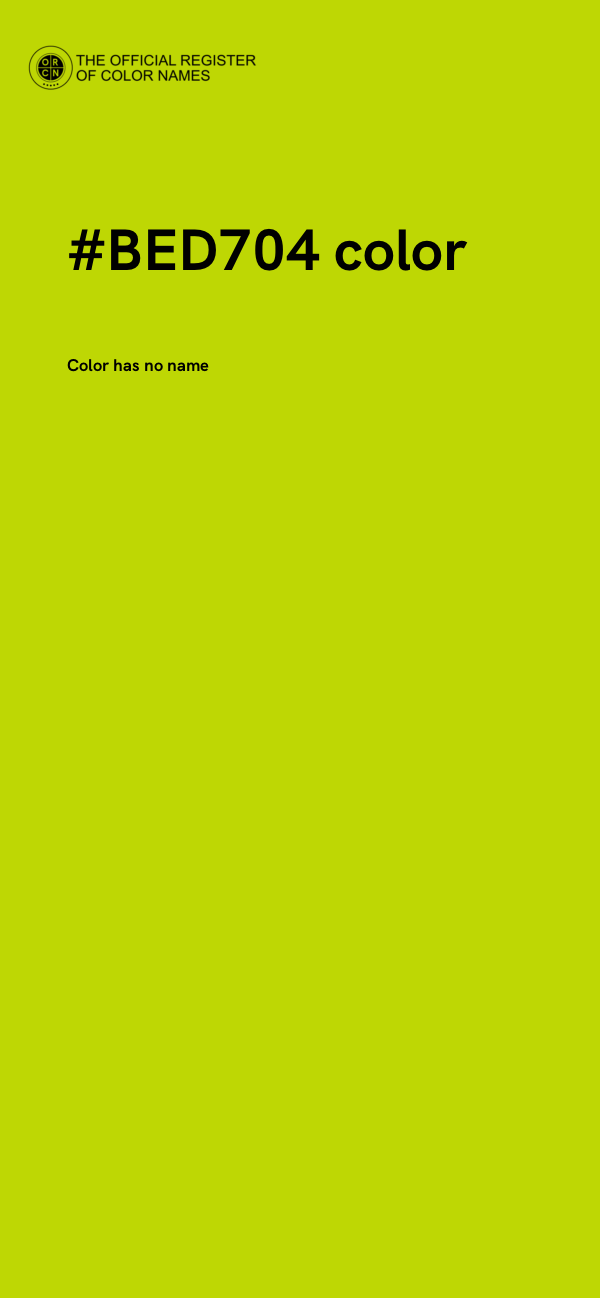 #BED704 color image