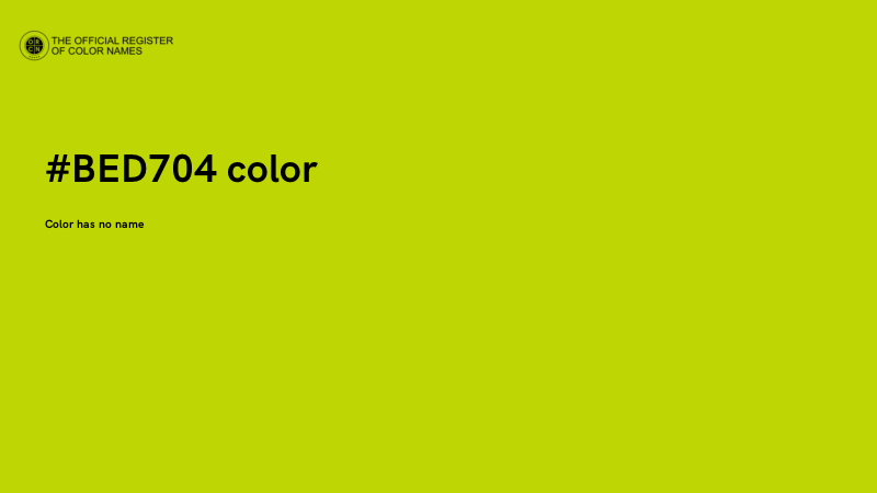 #BED704 color image