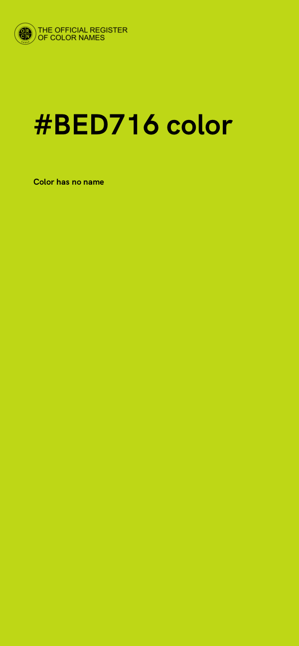 #BED716 color image