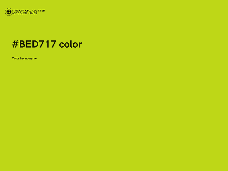 #BED717 color image