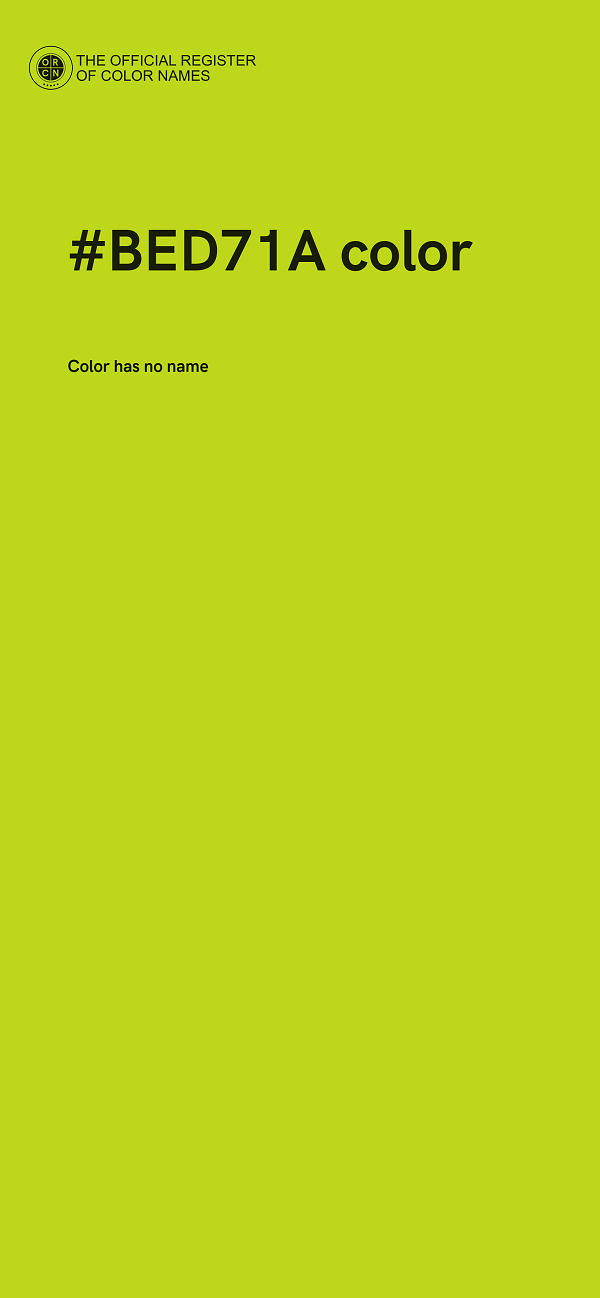 #BED71A color image