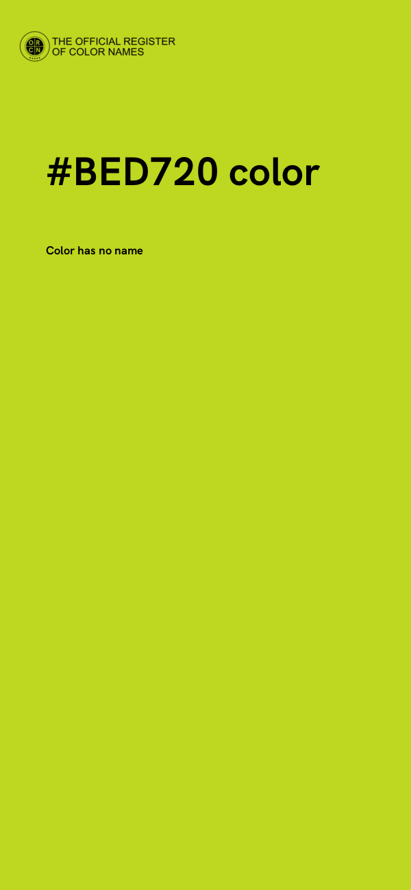 #BED720 color image