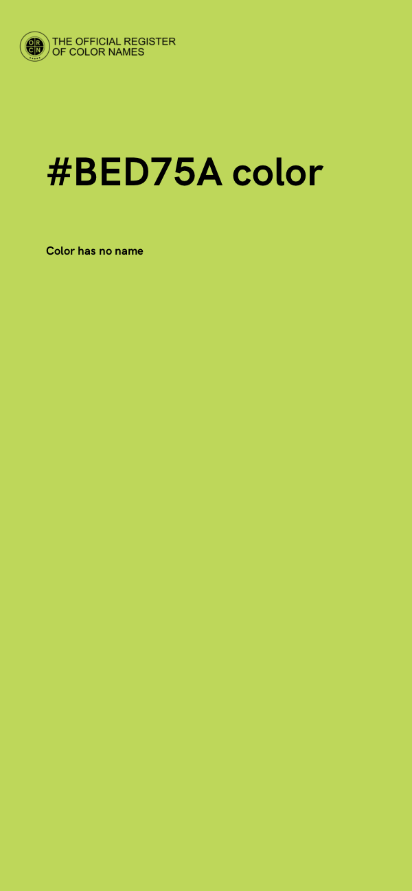 #BED75A color image