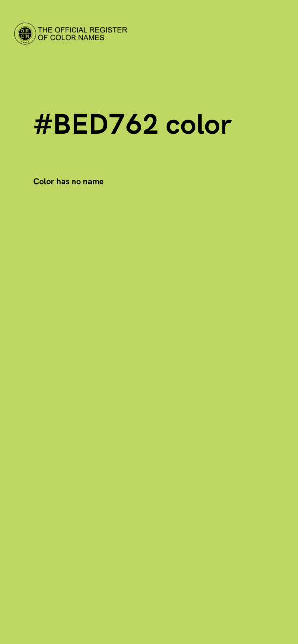 #BED762 color image