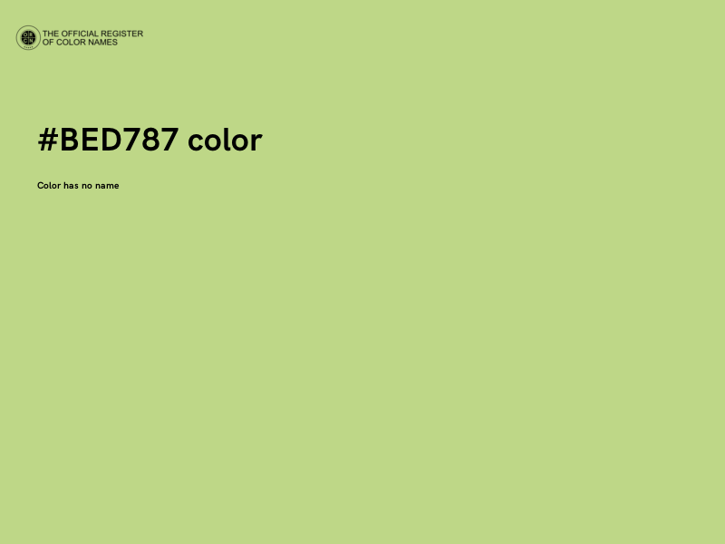 #BED787 color image