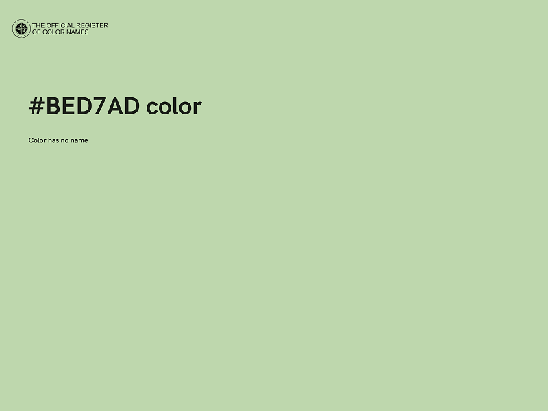 #BED7AD color image