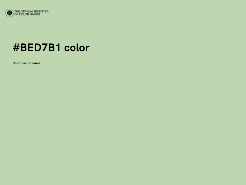 #BED7B1 color image