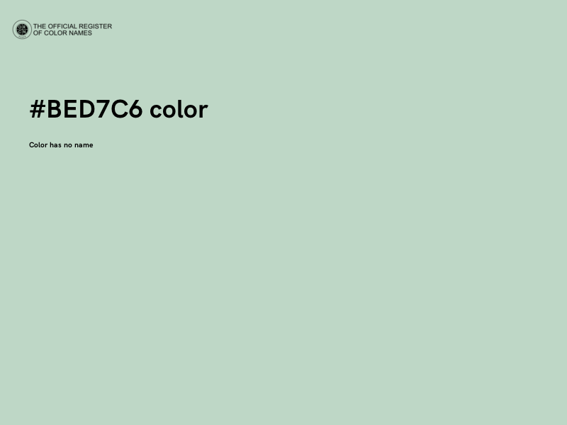 #BED7C6 color image