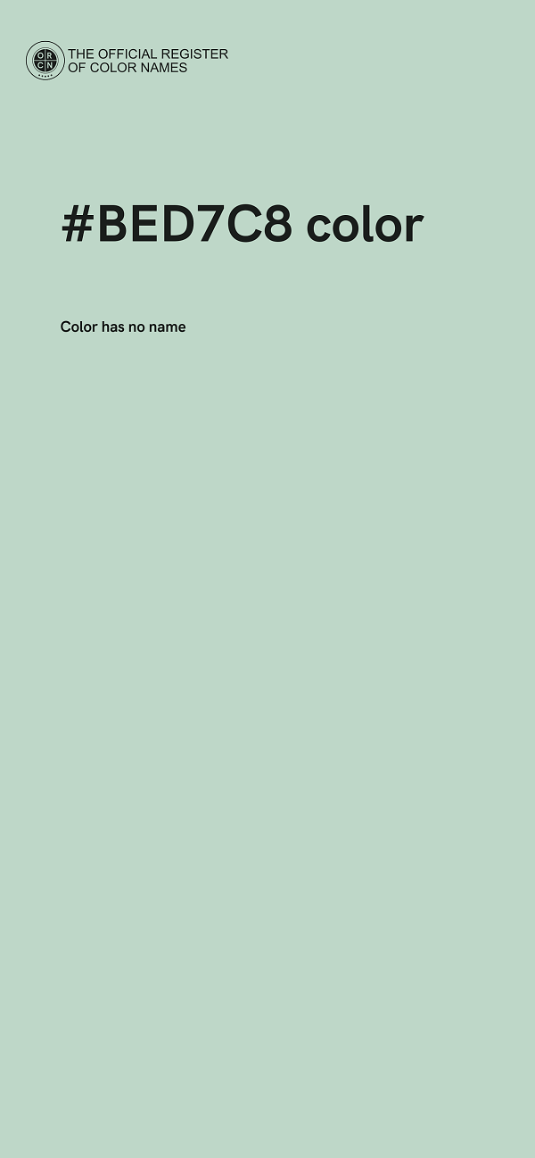 #BED7C8 color image