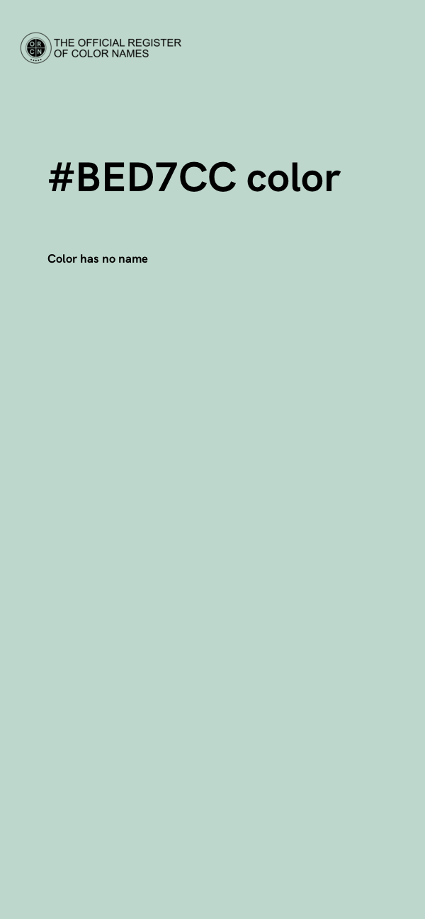 #BED7CC color image