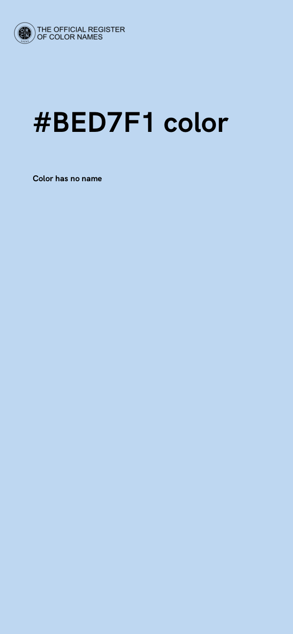#BED7F1 color image