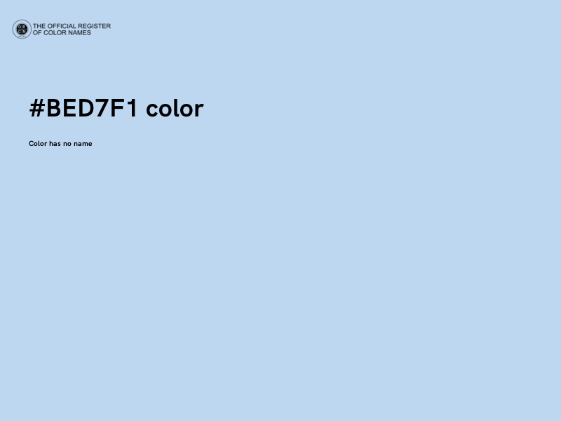 #BED7F1 color image