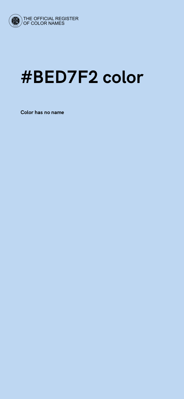 #BED7F2 color image