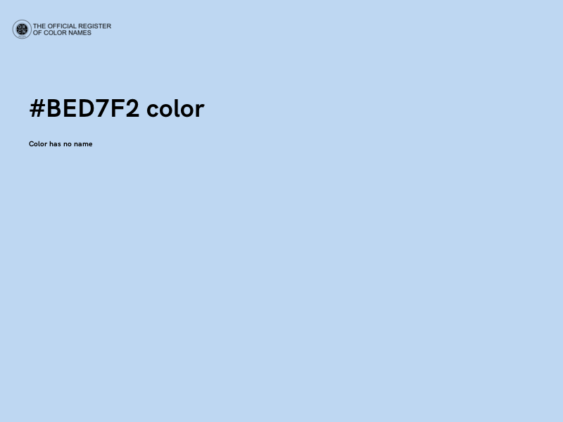 #BED7F2 color image