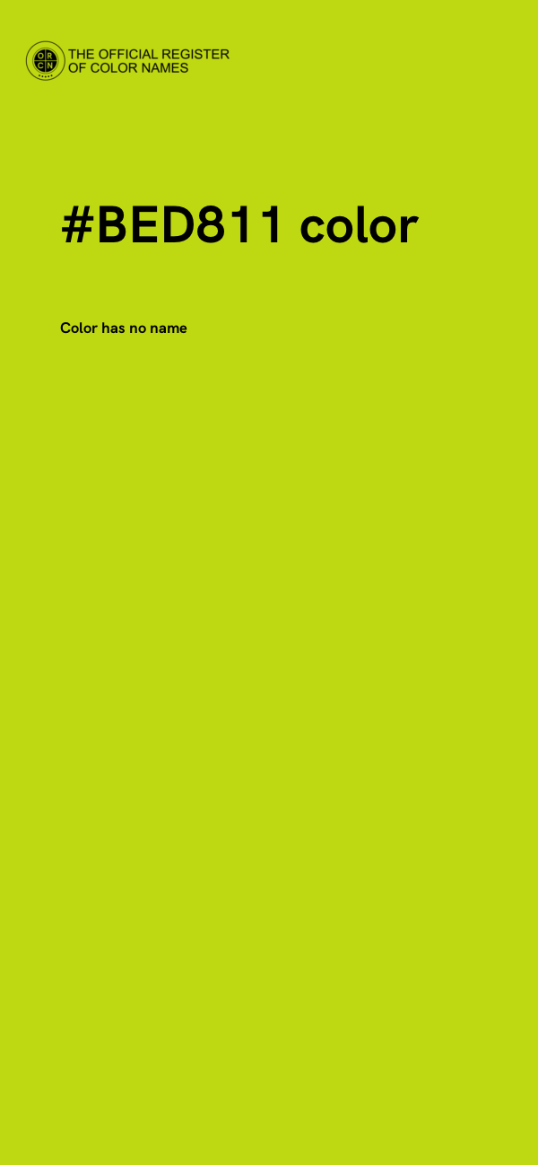 #BED811 color image