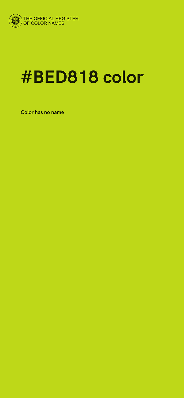 #BED818 color image