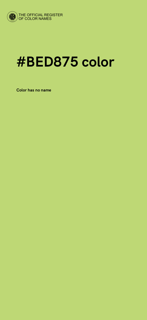 #BED875 color image