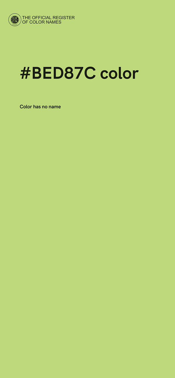 #BED87C color image