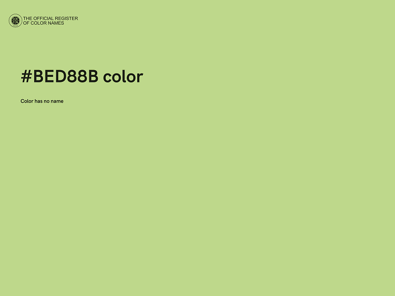 #BED88B color image