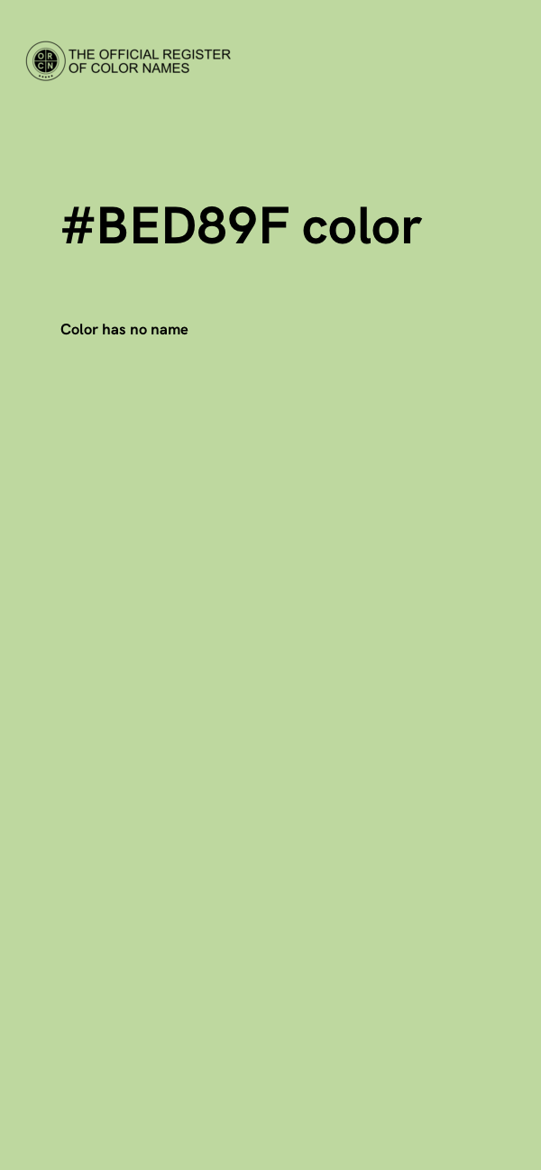 #BED89F color image