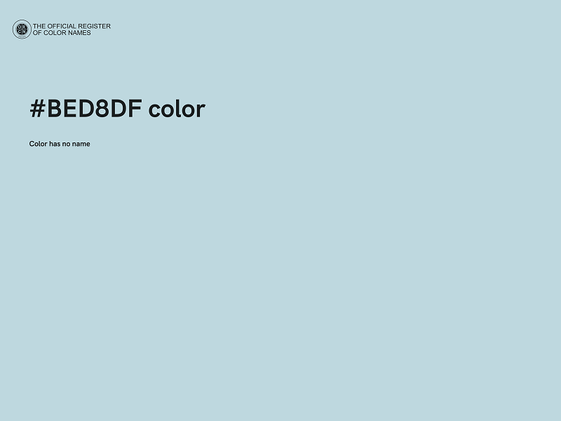 #BED8DF color image