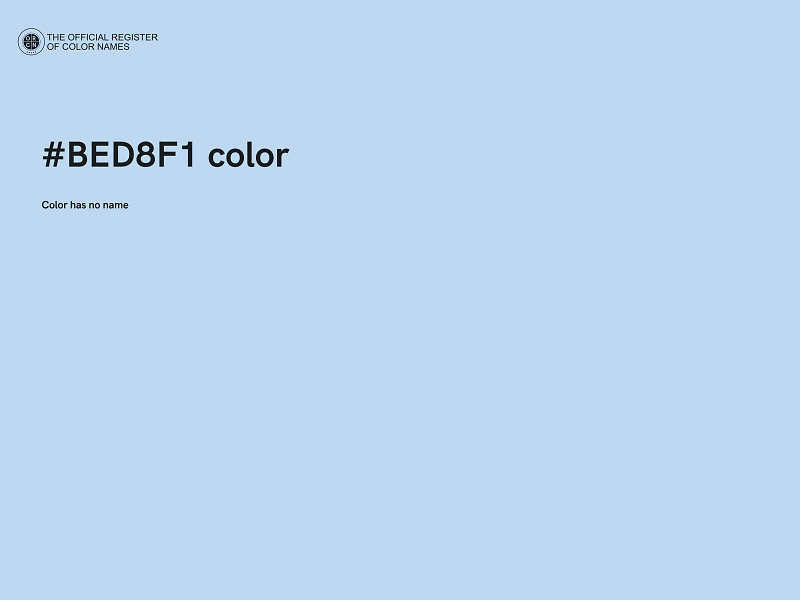 #BED8F1 color image