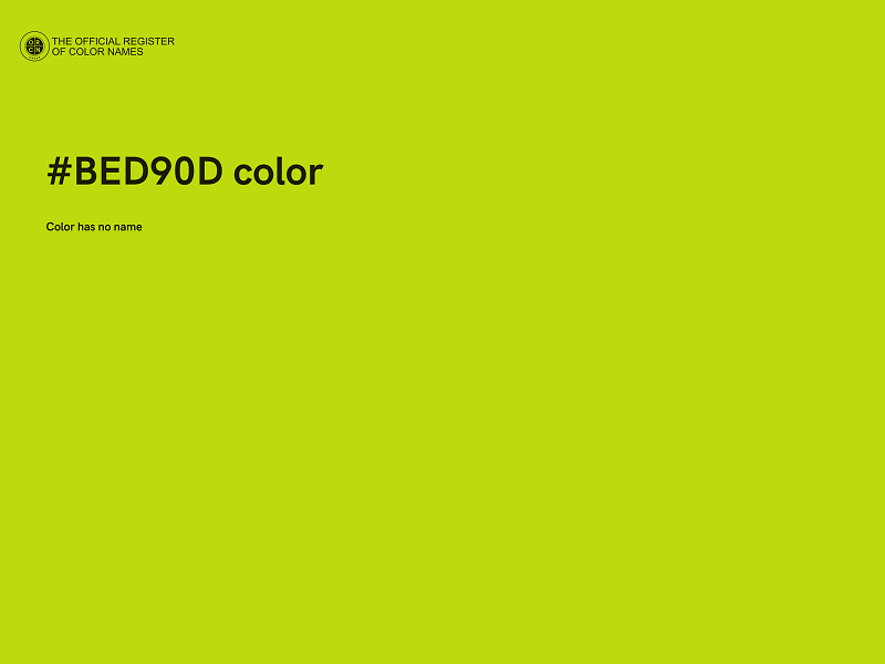 #BED90D color image