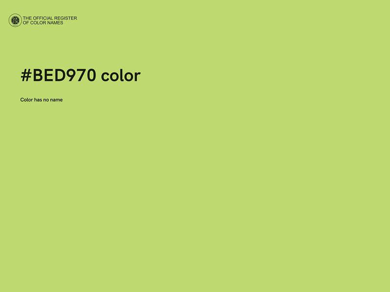 #BED970 color image