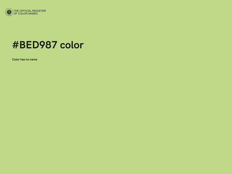 #BED987 color image