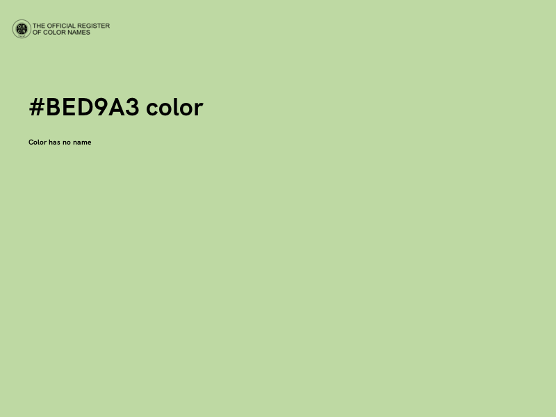 #BED9A3 color image