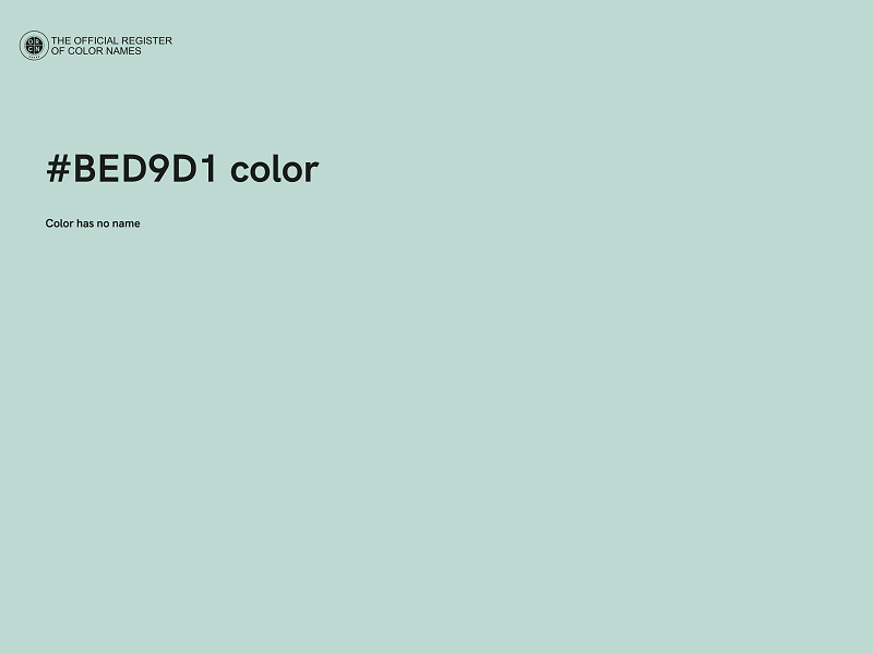 #BED9D1 color image