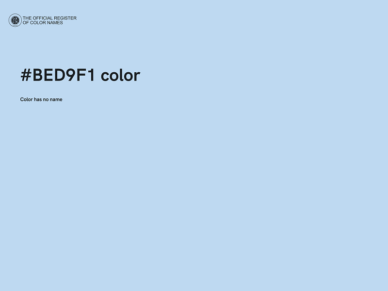 #BED9F1 color image