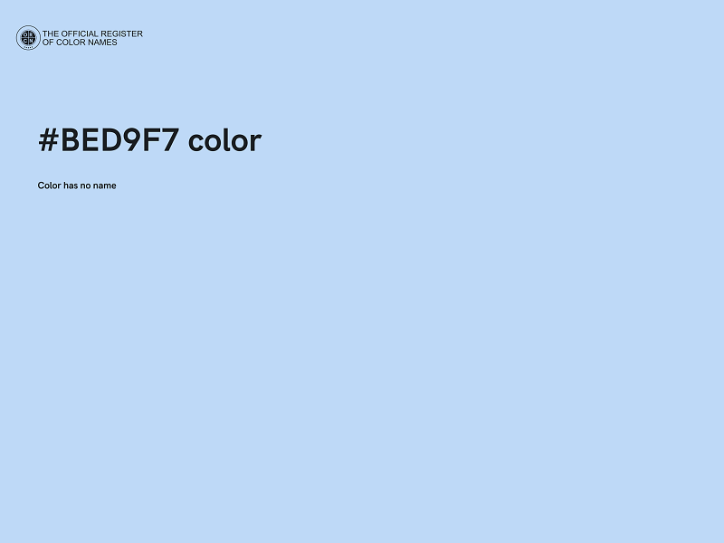 #BED9F7 color image