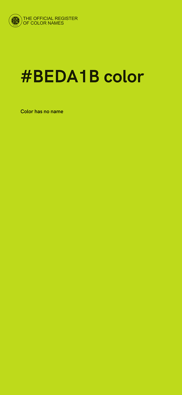 #BEDA1B color image