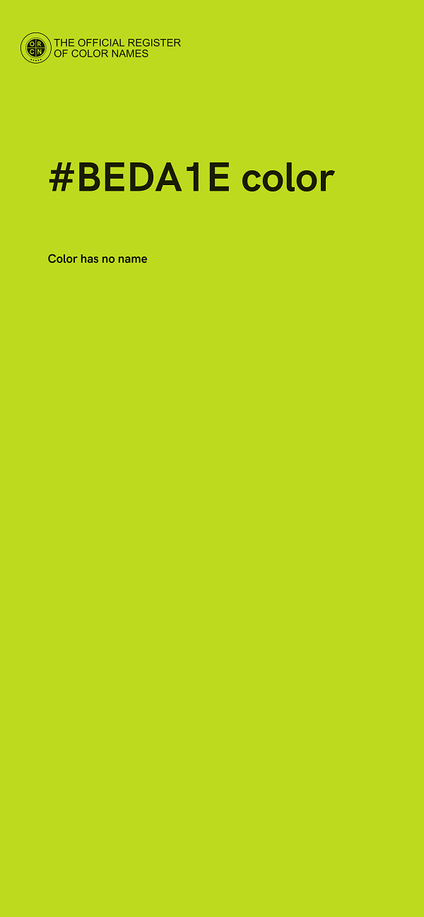 #BEDA1E color image