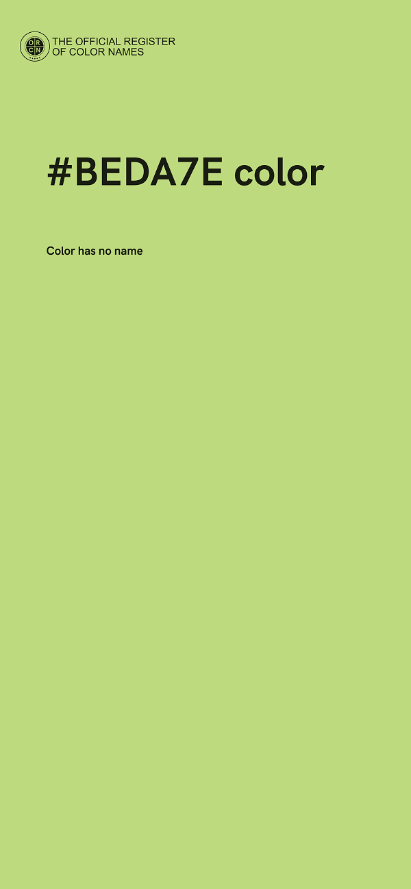 #BEDA7E color image