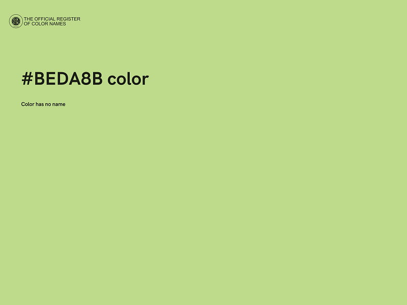 #BEDA8B color image