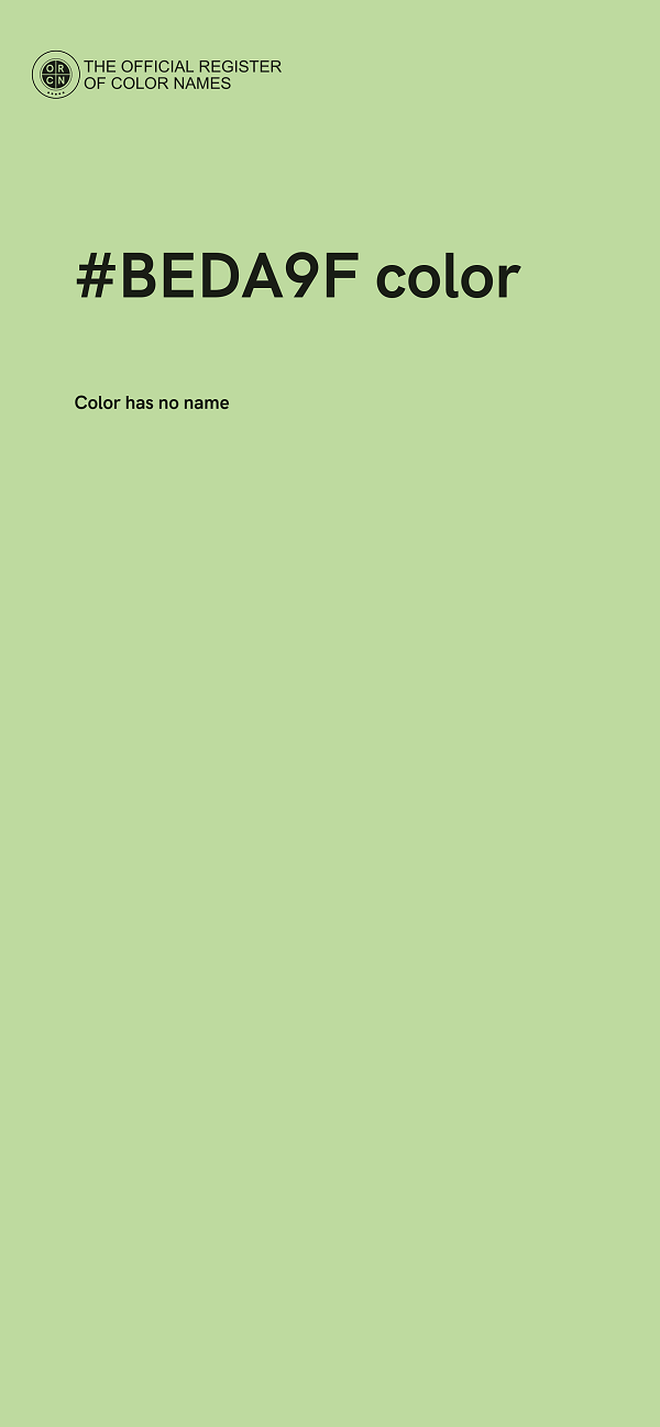 #BEDA9F color image